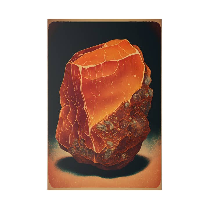 Impression sur toile de cornaline foncée - Art en cristal pour la maison ou le bureau - Décoration d'apothicaire pour la vente par Print Pothecary