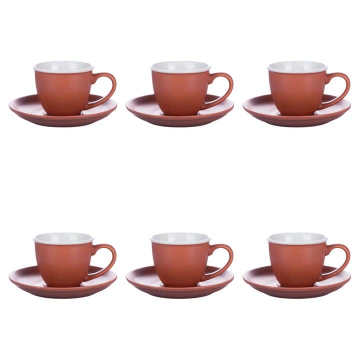 VdE Tivoli 1996 - Wholesale Coffee Mug - SET OF 6 CUPS 100ML WITH SAUCERS DULCE DE LECHE