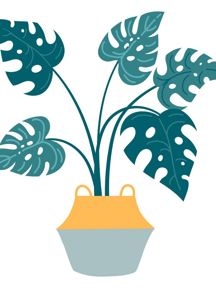Monstera in Pot Sticker for wholesale by Inspire 360