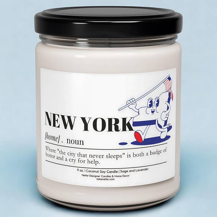 Nefer Designer Candles & Home Decor - Wholesale Jar/Filled Candle - New York | Dictionary Definition | State Scented Candle