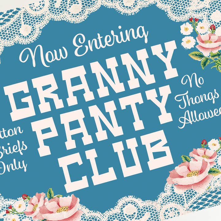 The Coin Laundry - Wholesale Friendship Card - Granny Panty Club - Funny Birthday New Mom Friendship Card