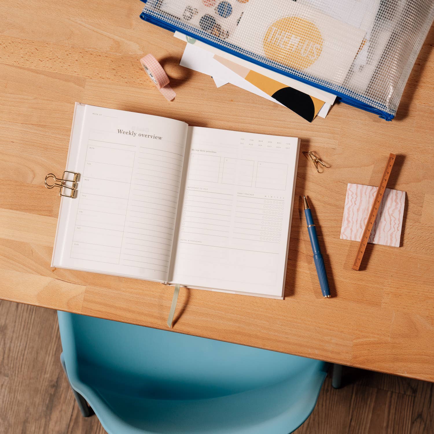 Papier - Wholesale Planner - Daily Planner, Undated, A5 Hardcover - Time To Bloom 2