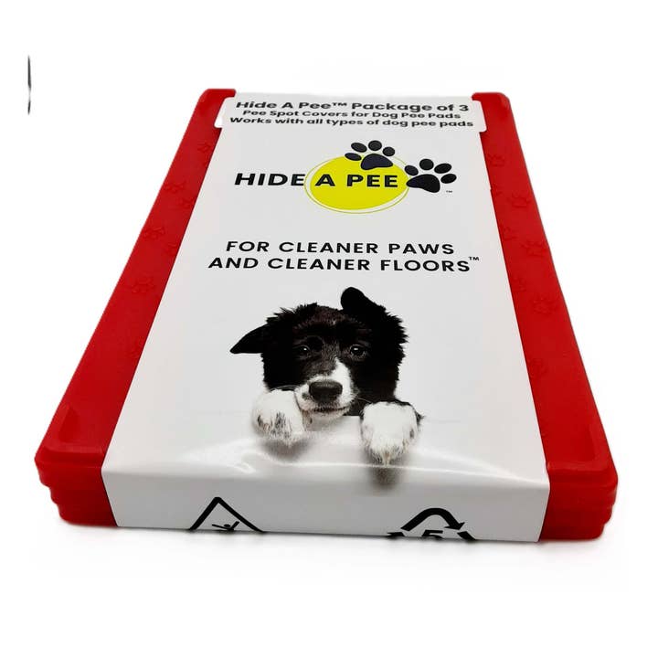 Hide A Pee™ - Wholesale Pet Pee Pad - Dog - Pee Spot Covers for Dog Pee Pads | 3 Red Paw Prints XO5