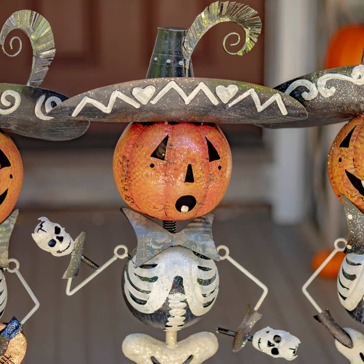 Zaer Ltd. International - Wholesale Outdoor Ornament/Decor - Small Iron Skeleton Mariachi's- 3 Assorted Styles6