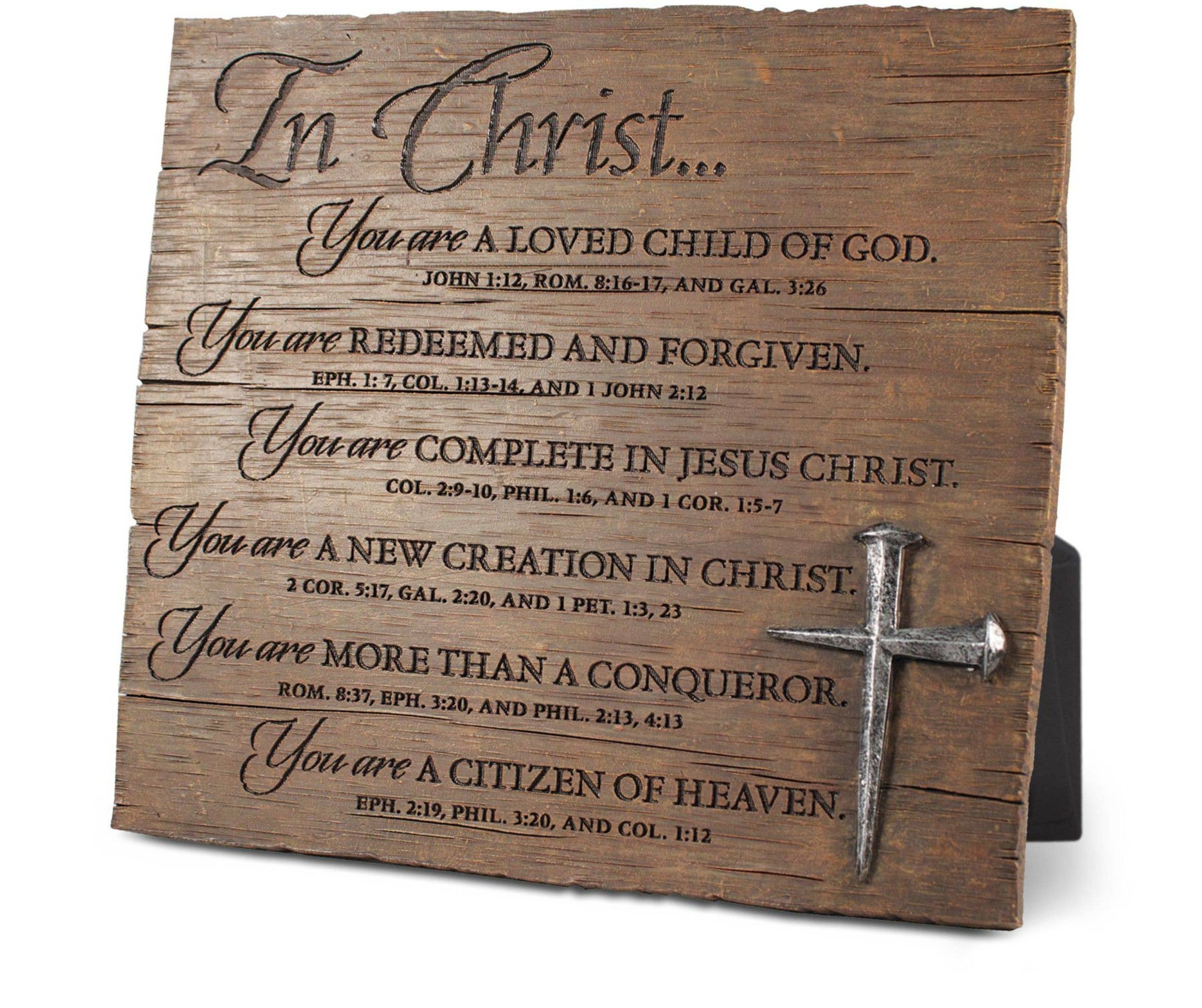 Dicksons - Wholesale Decorative Tabletop Object - LCP Tabletop Plaque In Christ You Are Loved0