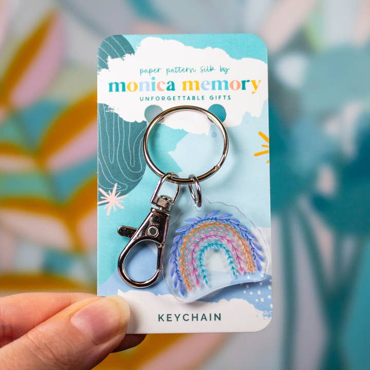 Boho Rainbow Keychain for wholesale by Paper Pattern Silk