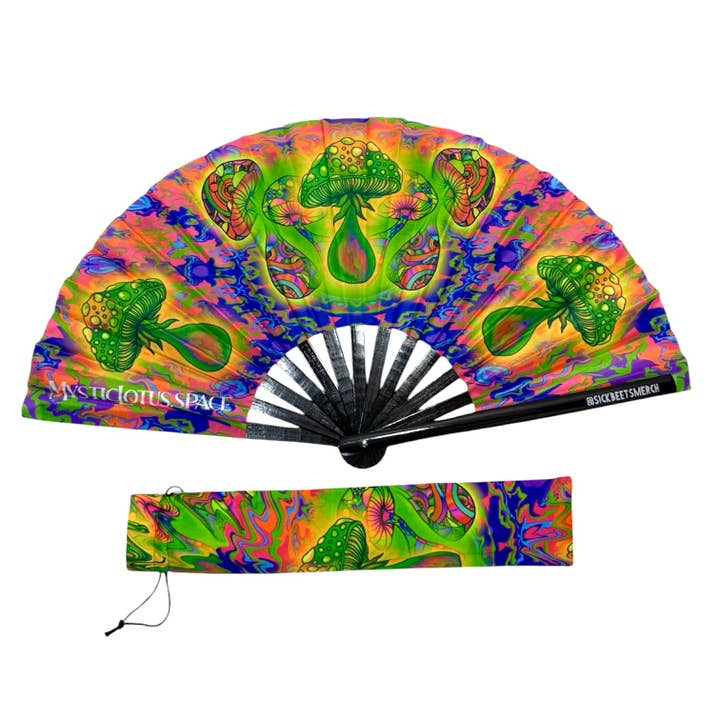 Sick Beets Merch - Wholesale Belt Bag - Unisex - Mushroom UV Reactive Fan w Matching Bag Festival Accessory1