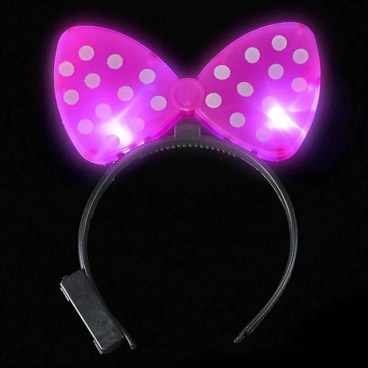 Toyarina - Wholesale Light-up toy – Kids & baby - Kids LED Plastic Polka Light Up Dot Bow Headband for Party3