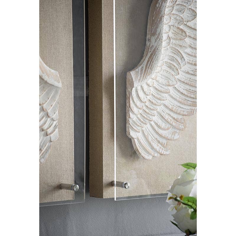 A&B Home Group Inc. - Wholesale Wall Accent - S/2 Wood Carved Wing1