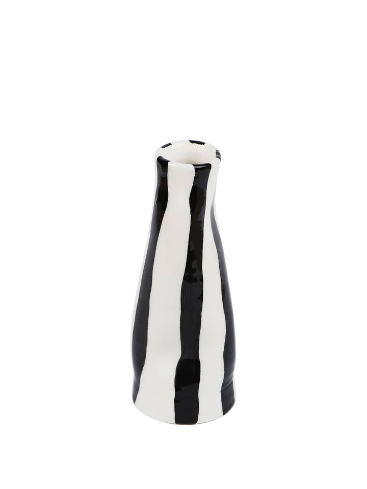 BLACK & WHITE STRIPES VASE for wholesale by Rhea Kalo