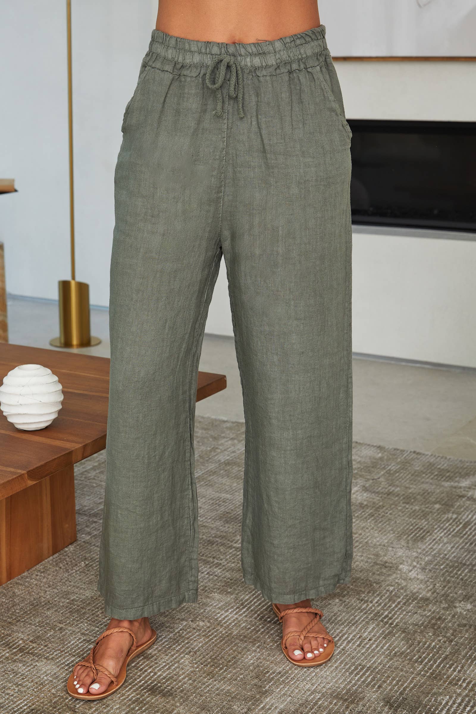 Hawes & Curtis Cream Linen Tailored Italian Suit Trousers - 1913 Collection  | £150.00 | Port