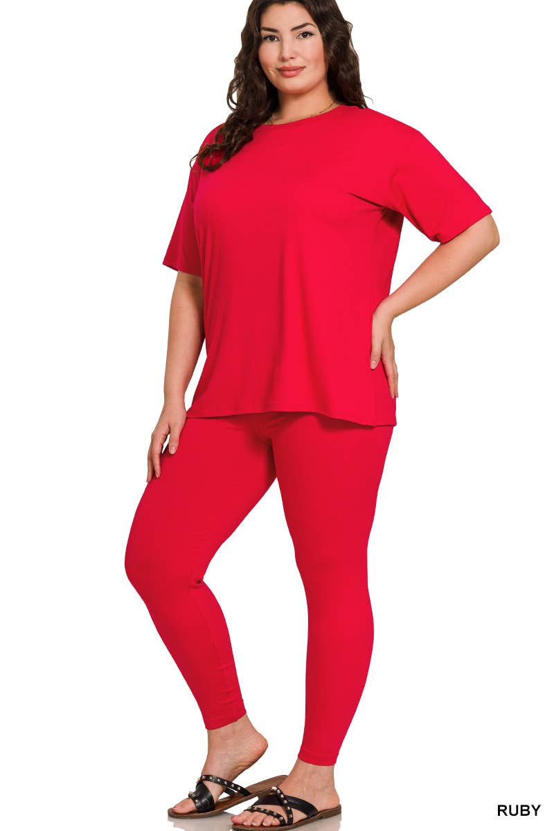 42POPS - Wholesale Lounge Set - Women's - `.Plus Microfiber Lounge Wear 2 Pc Set22