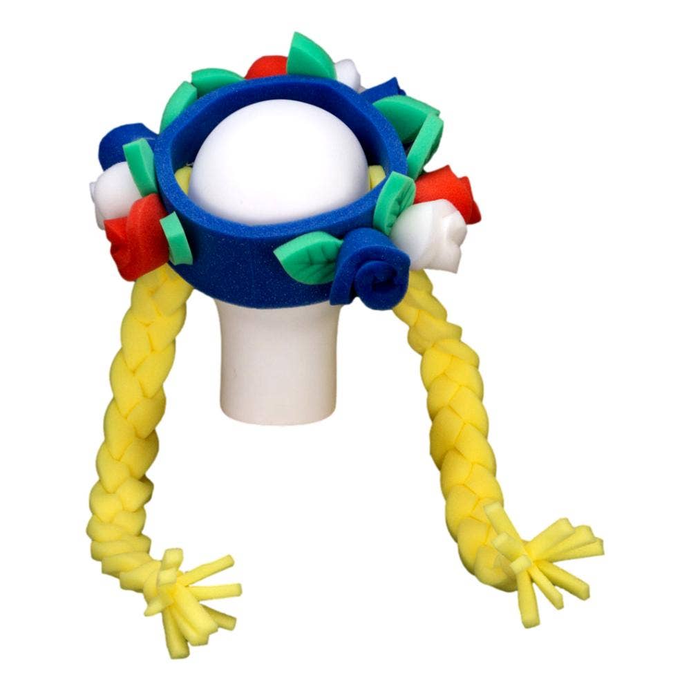 Foam Party Hats – Chapéu/coroa de festa por atacado – Bandana de rosas e tranças dos EUA6