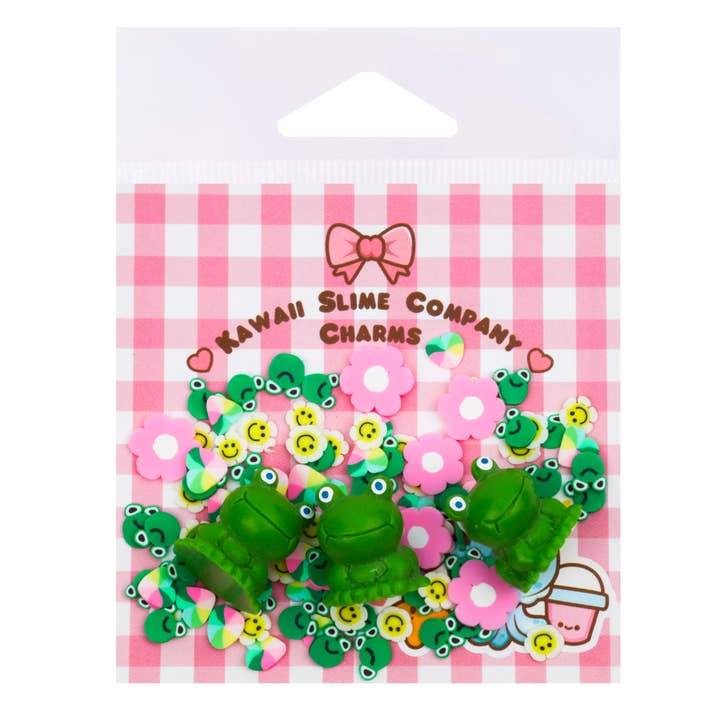 Bolsa con dijes Frogger Friends Slime Toppings (12 unidades/caja) para venta al por mayor de Kawaii Slime Company