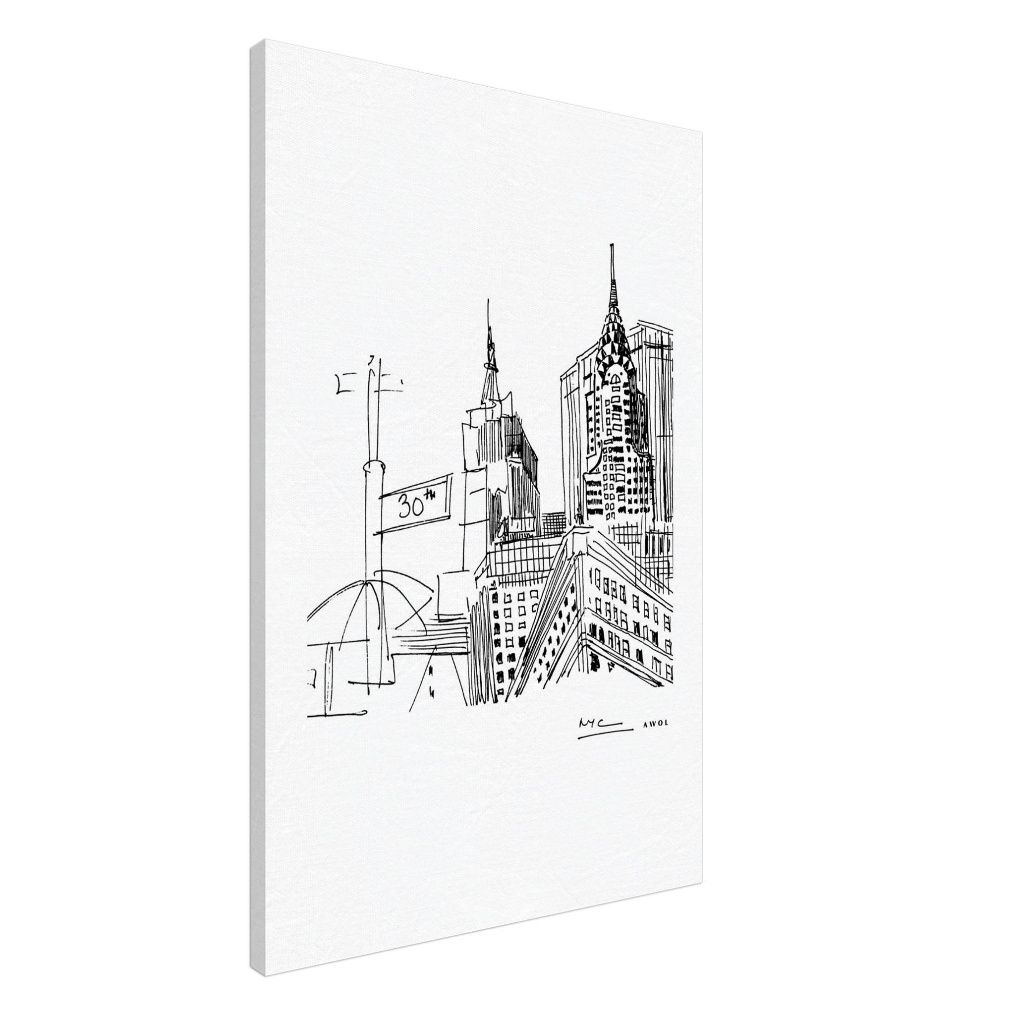 Creations Awol - Wholesale Art Print - New York City Art, Iconic Skyscrapers: Canvas Print12