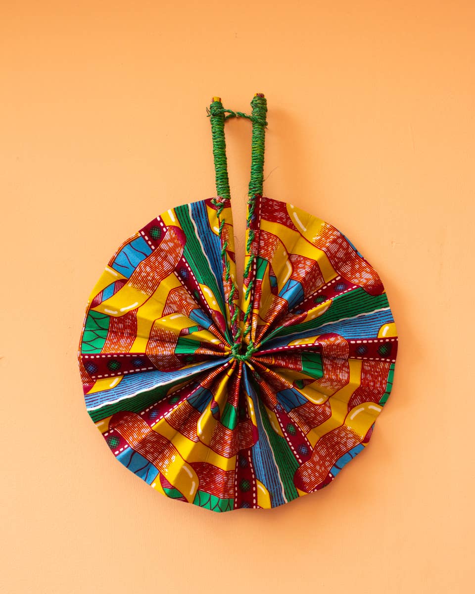 AARVEN – Großhandel 3D-Wandkunst – Ghanaische Stofffächer – 6er-Pack3