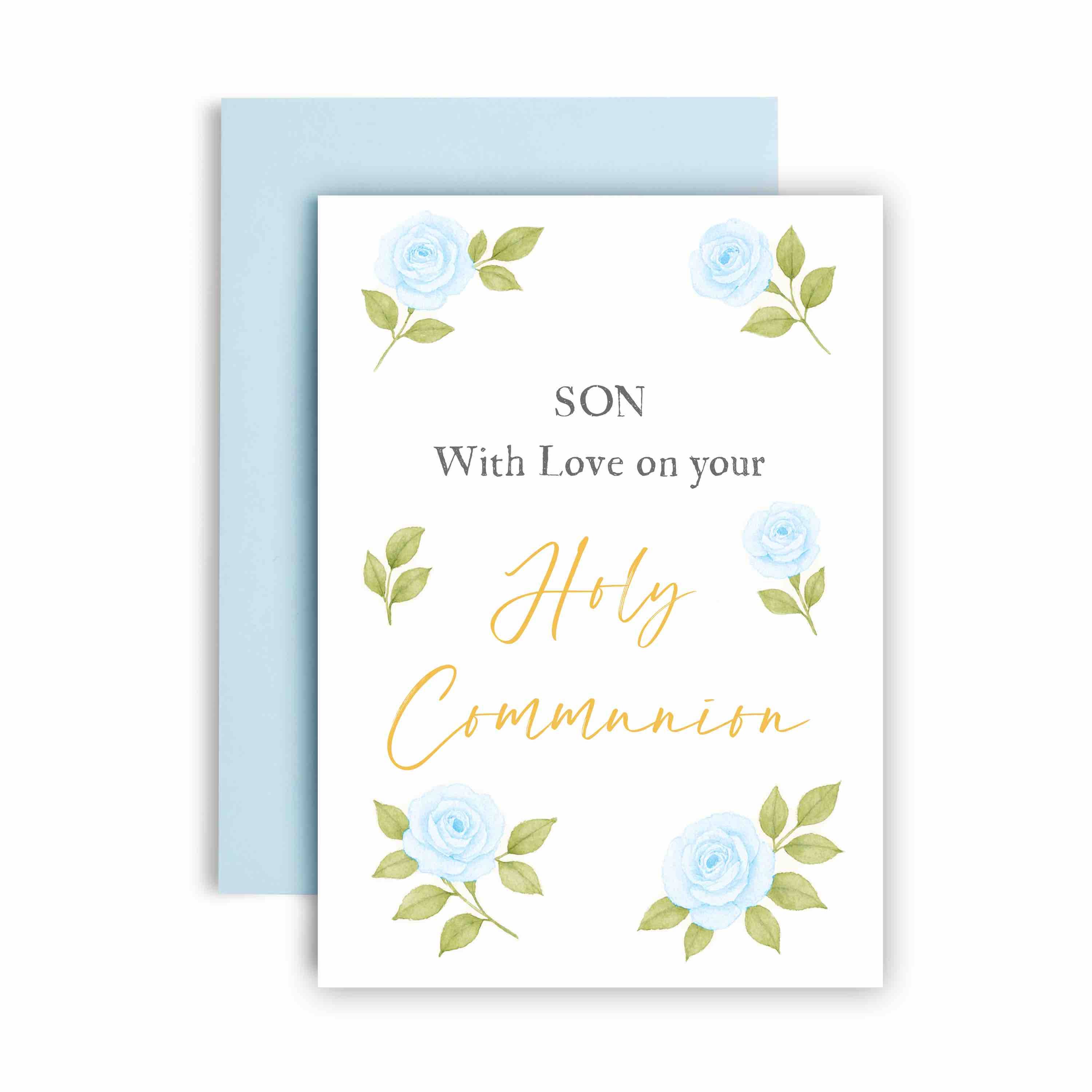 Huxters - Wholesale Religious Card - On a Special first Holy Communion Gold Floral Card7