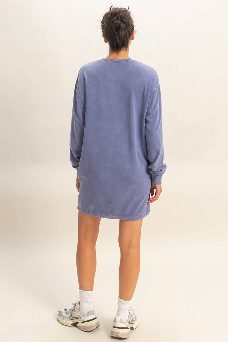 HYFVE – wholesale Dress – Women's – Mineral Washed Oversized Mini Sweatshirt Dress24