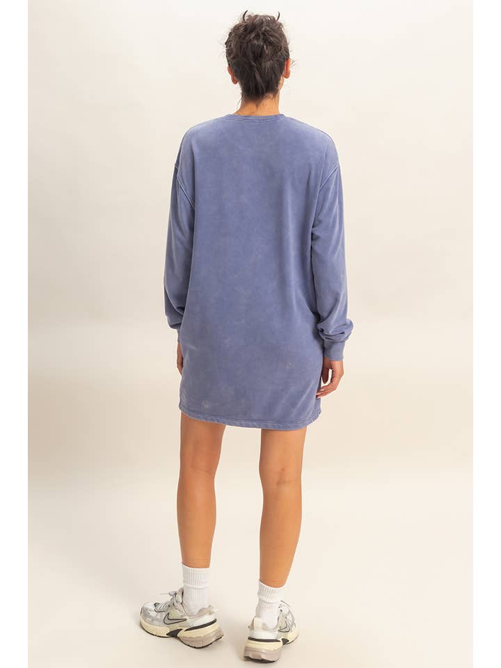 HYFVE – wholesale Dress – Women's – Mineral Washed Oversized Mini Sweatshirt Dress24