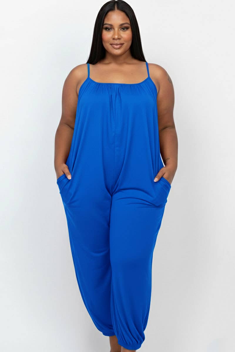 CAPELLA APPAREL - Wholesale Jumpsuit - Women's - Plus Size Sleeveless Jogger Jumpsuit13