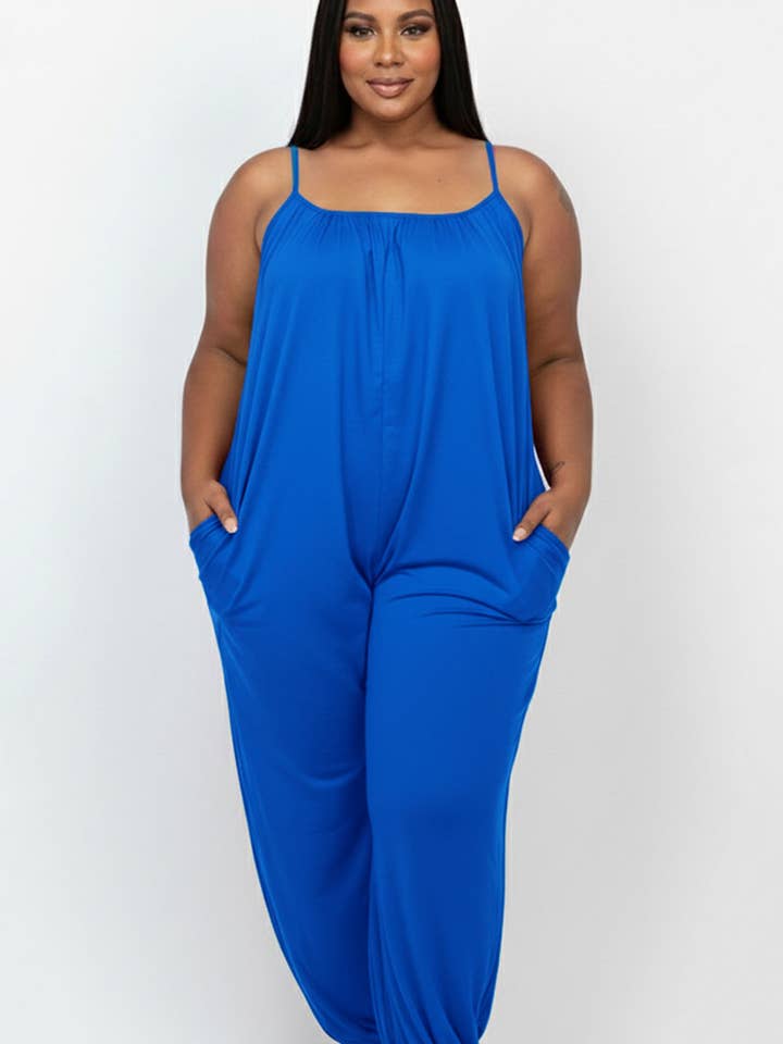 CAPELLA APPAREL - Wholesale Jumpsuit - Women's - Plus Size Sleeveless Jogger Jumpsuit13