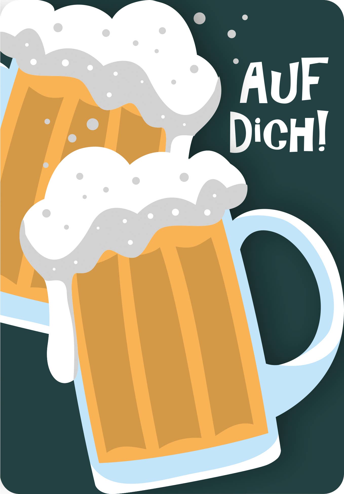 Gespänsterwald - Wholesale Everyday Greeting Card - Fun-Cut double card “Auf Dich!”0