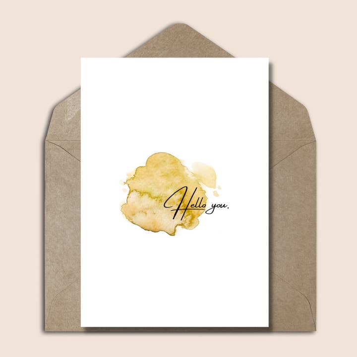 Biglietto d'auguri minimalista acquerello solo per la vendita all'ingrosso da parte di Studio Mo