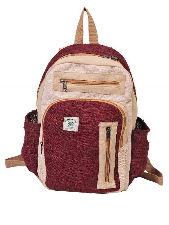 Ficka och dragkedja Bohemian Hippie Boho Bomull Hampa Ryggsäck för wholesale av The Collection Royal / Royal Handicrafts