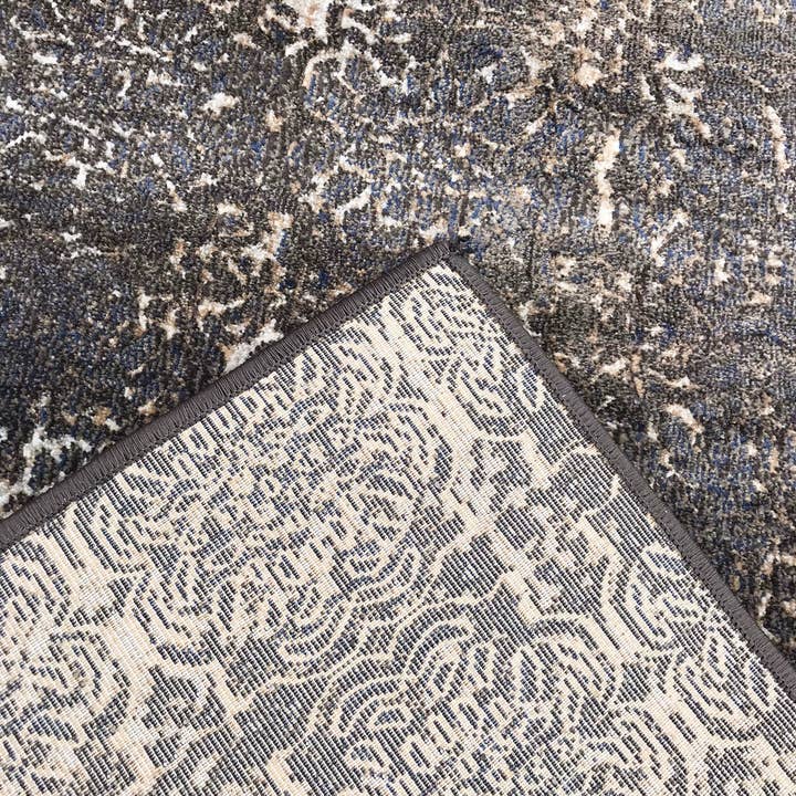 home mart goods - Wholesale Area Rug - 5' x 7'6" Dark Plum Navy Vintage Abstract Silky Rug2