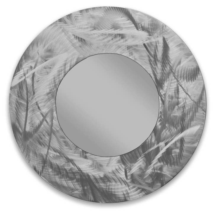 Chaos Circle Mirror 28" (Alum) for wholesale by Copper Art