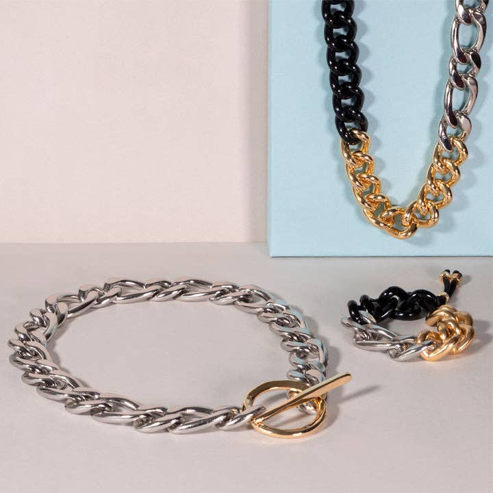 ÉMOLO - Wholesale Link & Chain Bracelet - Mixed Rocker Bracelet3