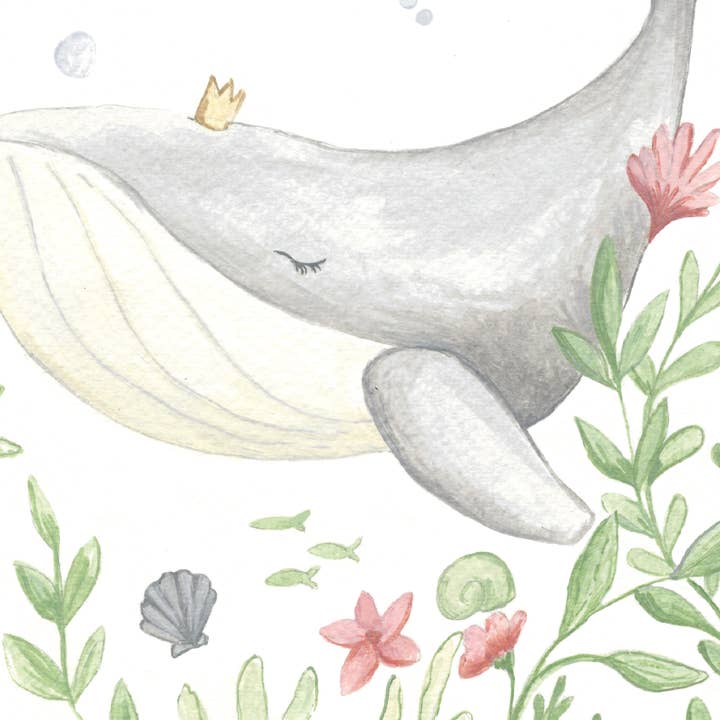 Jessica Frasz Studio – Engroshandel Fødselsdagskort – Whale Fødselsdag Kid Lykønskningskort2