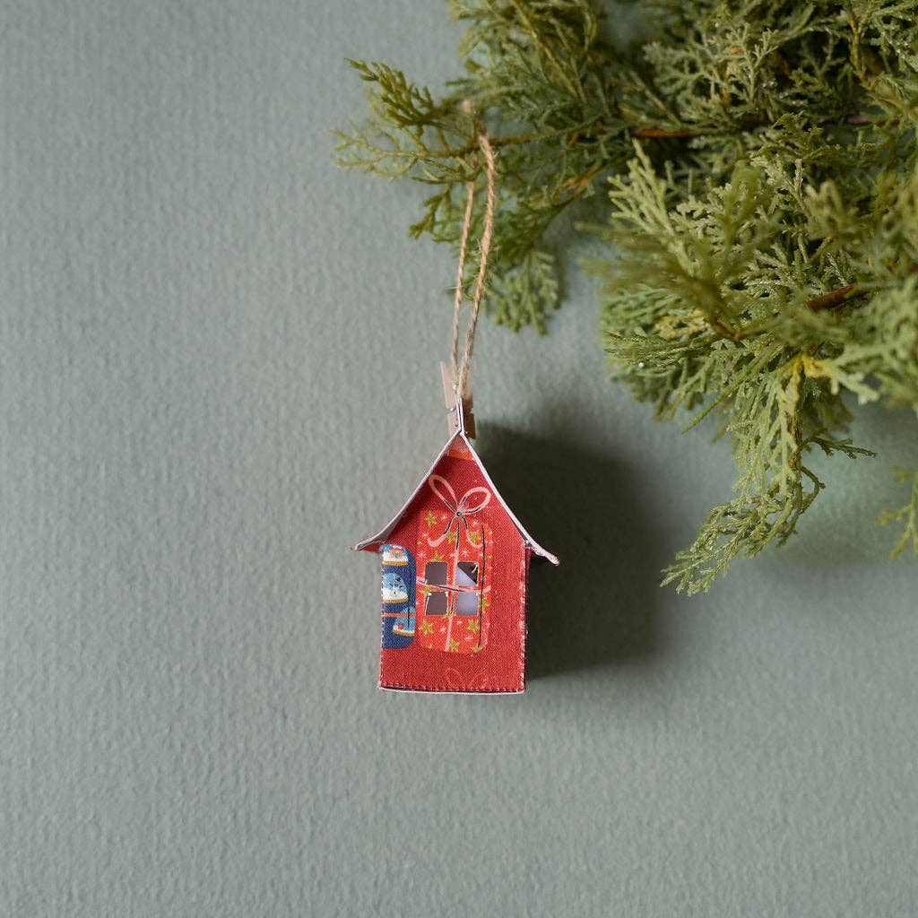 Gossling Organics - Wholesale Ornament - Holiday Fabric House Luminary16