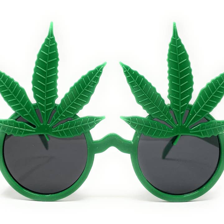 Marijuana Leaf Party Favor Glasses for wholesale by Fantasia Inc.