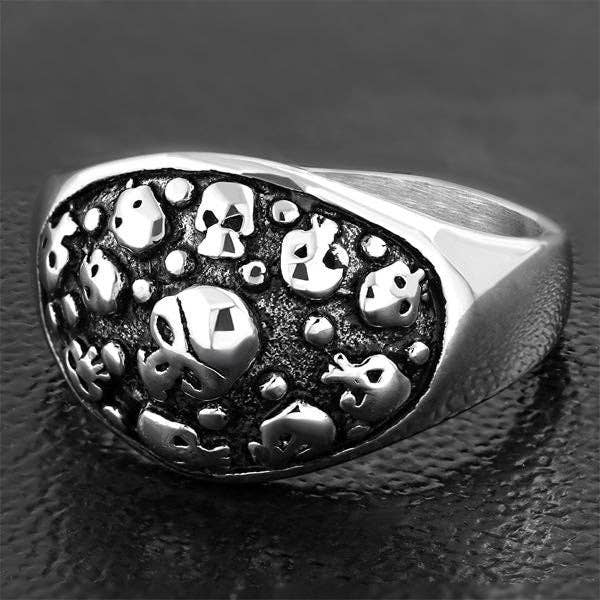 Anel de Caveira das Catacumbas (c213) por atacado de SkullJewelry.com
