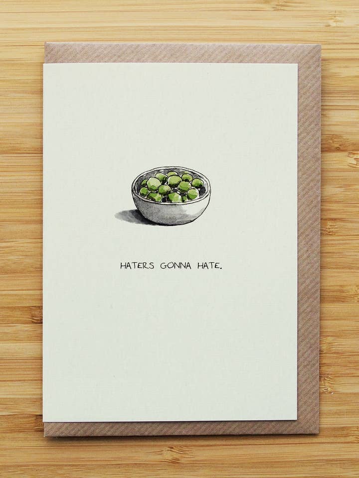 Brussels Sprout Haters Christmas Card - Funny - Recycled for wholesale by RossJDesigns