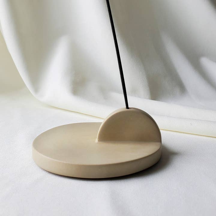 Half Moon Incense Tray for wholesale by A Mano Creations