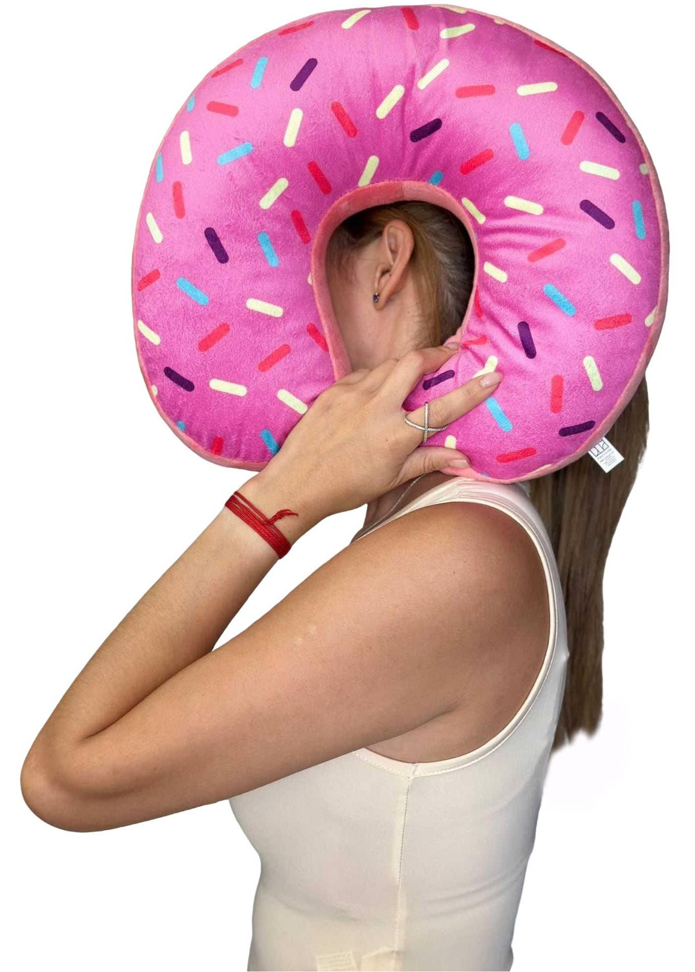 TRUYOND - Wholesale Travel Pillow - Travel NECK Pillow with Donut Shaped and Print - Pink2