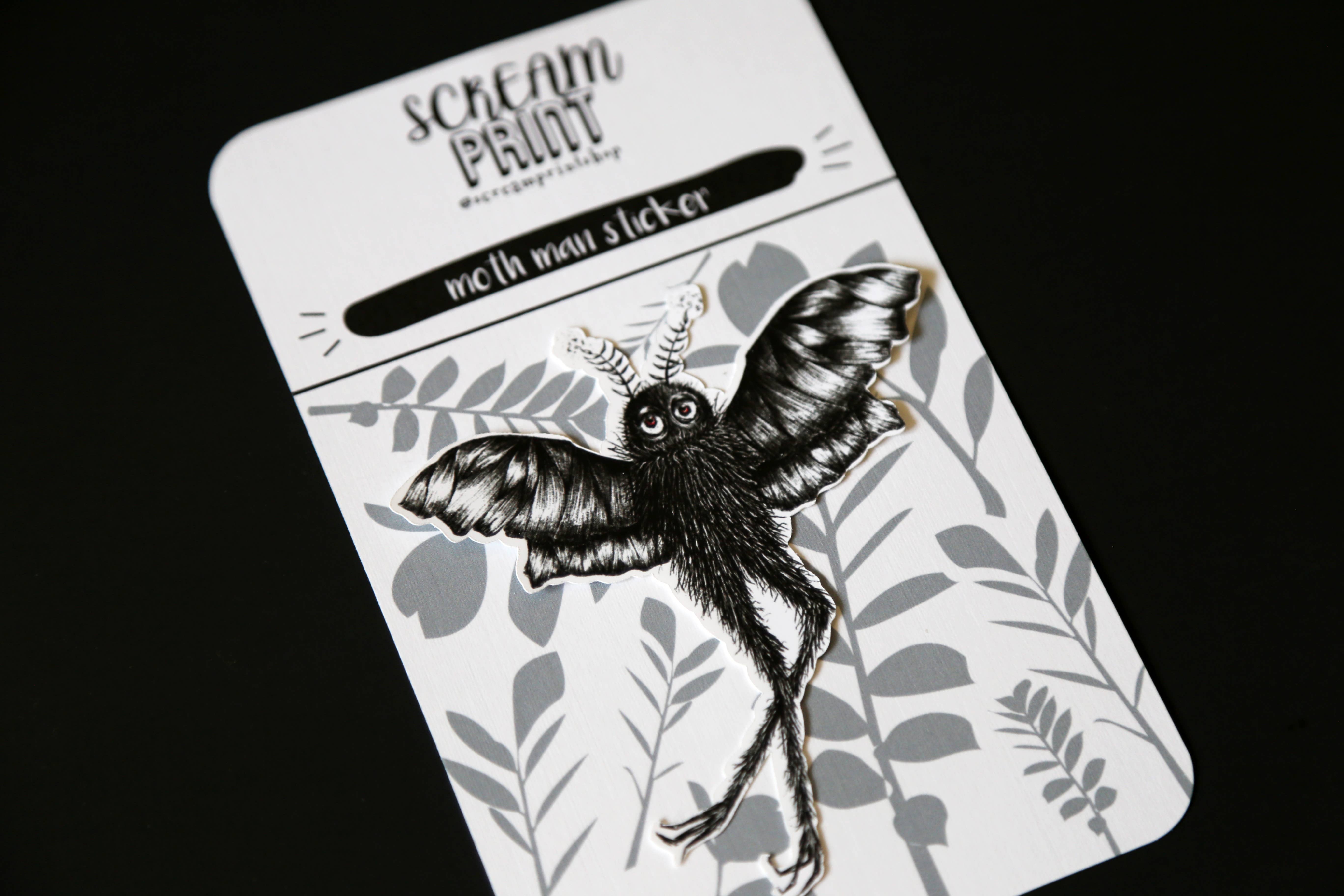 ScreamPrintShop - Wholesale Sticker - Moth Man Sticker1
