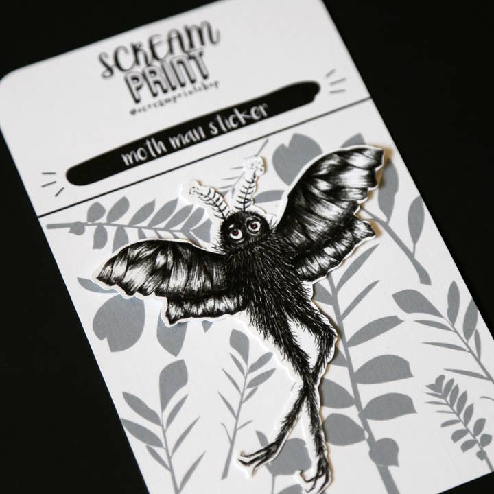 ScreamPrintShop - Wholesale Sticker - Moth Man Sticker1