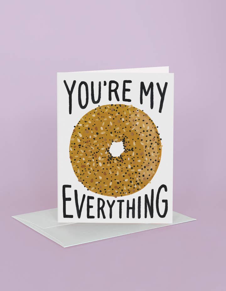 Idlewild Co. - Wholesale Love Card - Everything Bagel Greeting Card0