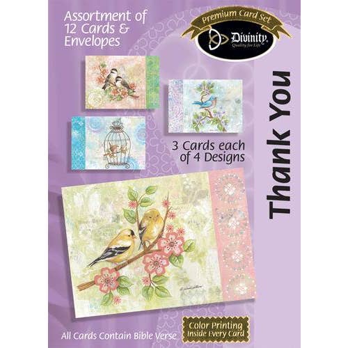 Cartes en boîte : Merci, jolis oiseaux : Écriture pour la vente par Divinity Boutique