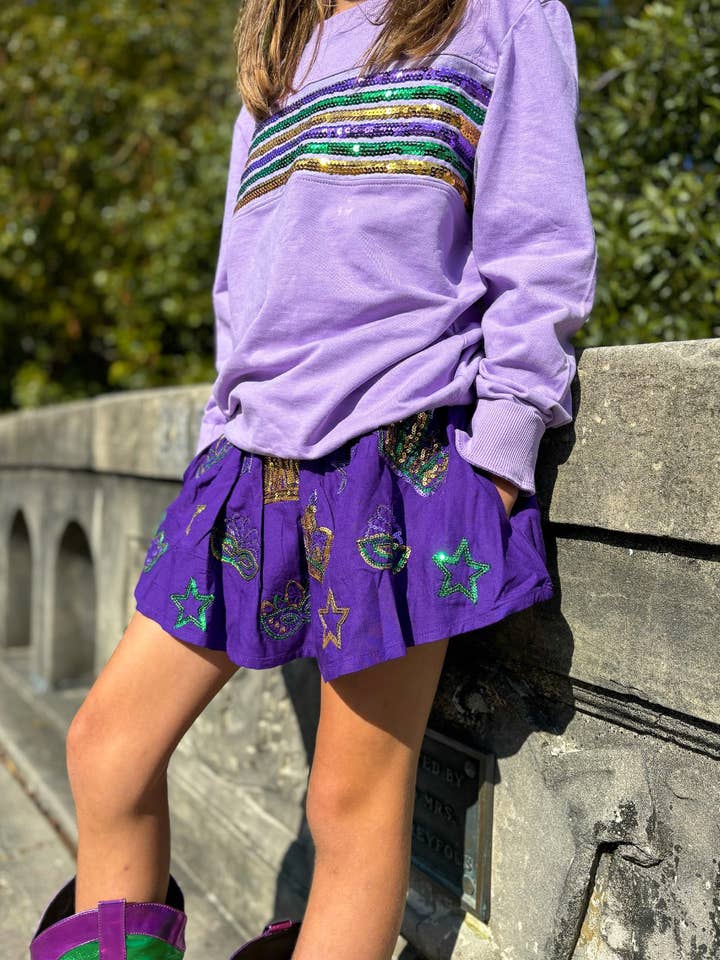 Camiseta Junior Crown - Púrpura para venta al por mayor de Mardi Gras Creations