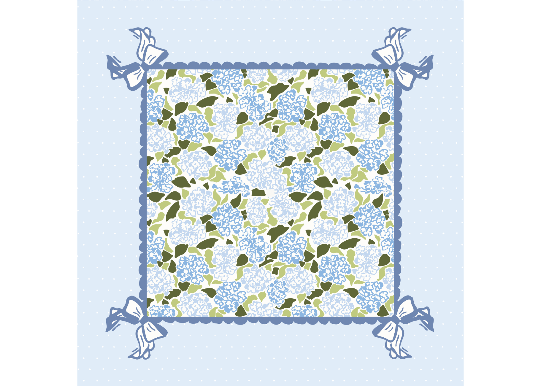 Miss Mahjong - Wholesale Board Game - Hydrangea Mahjong Playing Mat3