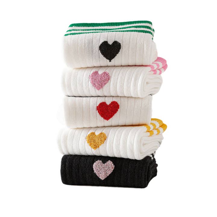 MKS America - Wholesale Socks - Women's - Heart Love Striped Socks6