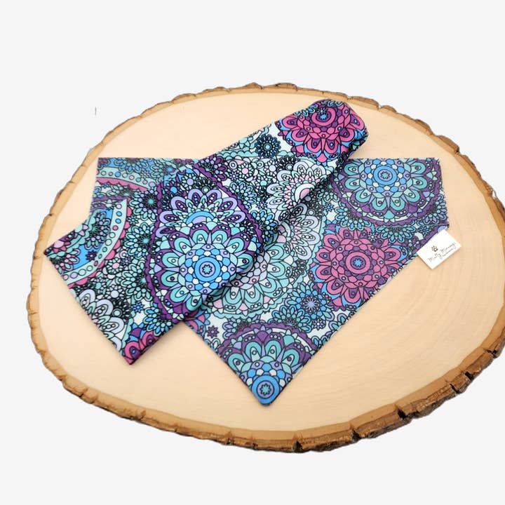 Set coordinato di fascia e bandana Merzouga Paisley per la vendita all'ingrosso da parte di Mutty Mornings