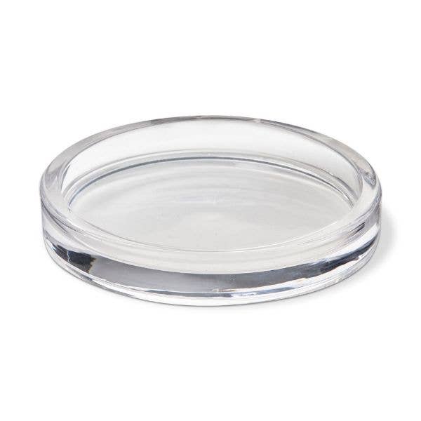 Kitchen Supply Wholesale – Prato/tigela decorativa por atacado – Prato de Pilar de Vidro Radiante Grande - Transparente