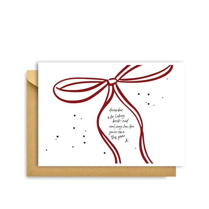 DECEMBER IS FOR LOOKING BACK CARD for wholesale by My Hygge Shop