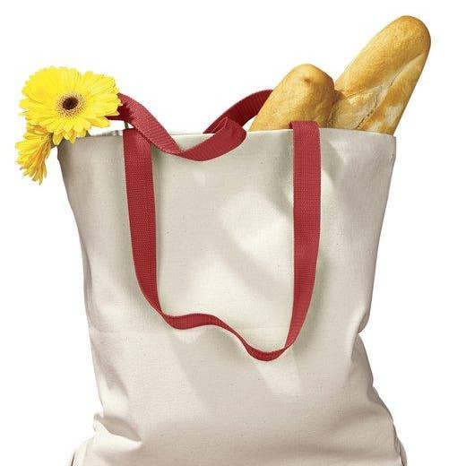 DressesMax - Wholesale Tote Bag - Women's - BAGedge Canvas Tote with Contrasting Handles BE010