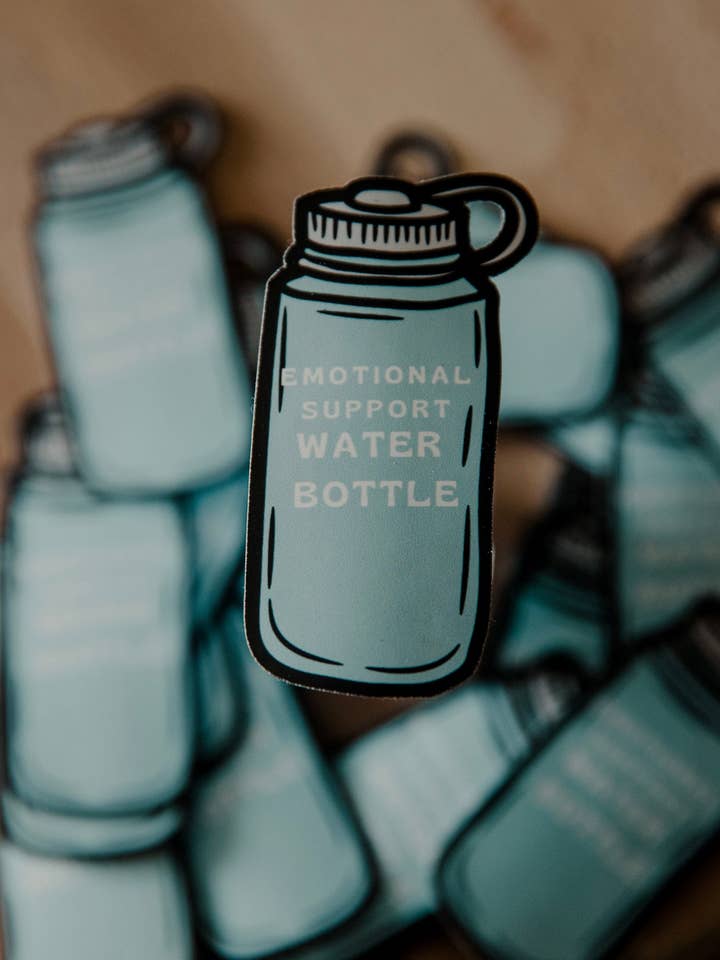 Emotional Support Water Bottle Sticker | Emotional Support Sticker | Sticker For Hydroflask for wholesale by Kismet and Chaco